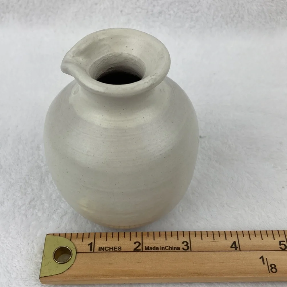 Sur la Table Petite Glazed Terracotta Jar with Spout 8 oz.